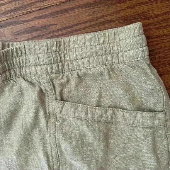 GAP Linen Elastic Waist Tie Front Shorts with Pockets Size XXL 2XL Chino Linen - Picture 8 of 10